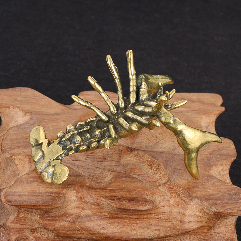 Solid Brass Crayfish Ornament  - Vintage Collectible Pens review and price