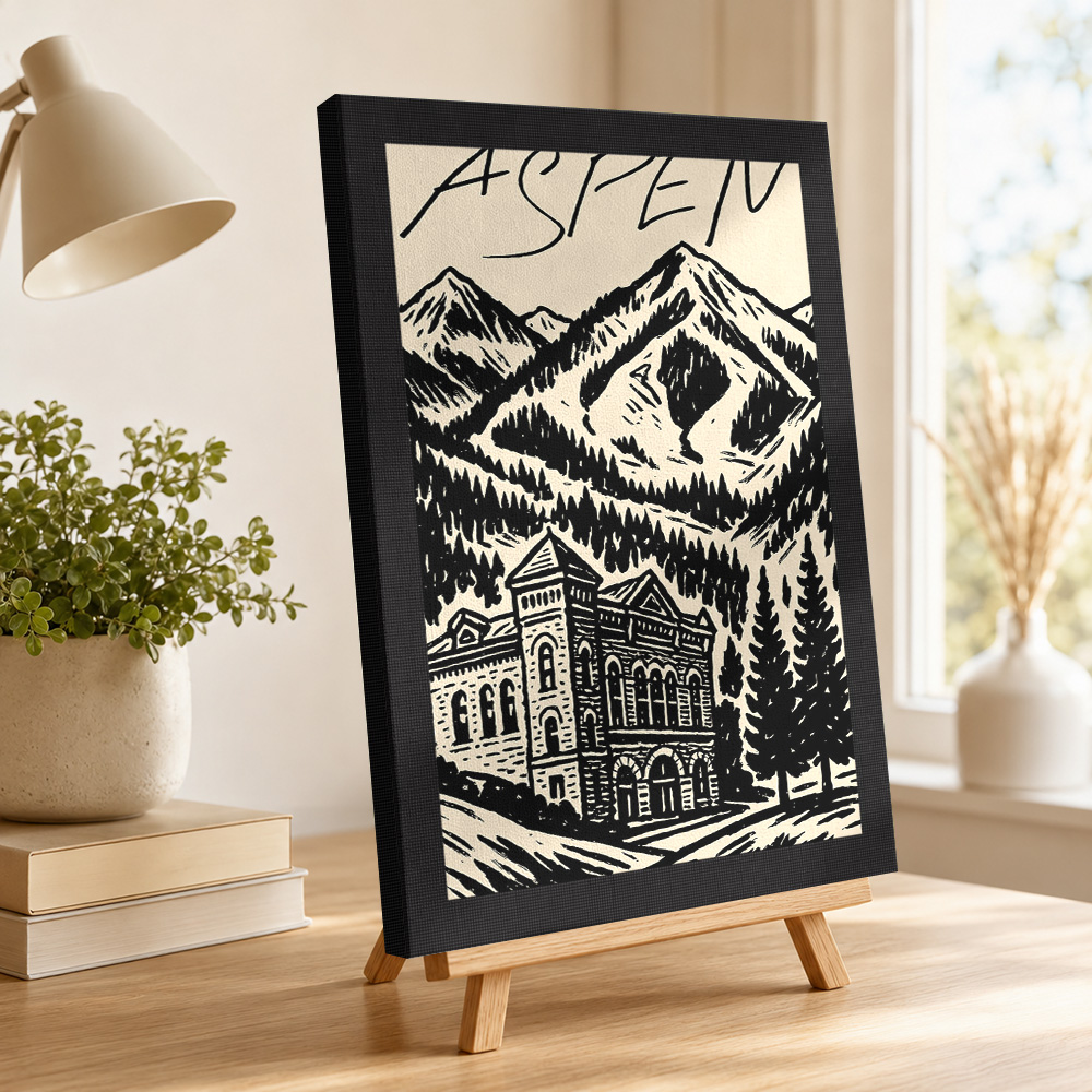 Aspen Vintage Ski Canvas Print - Vintage Collectible Posters review and price